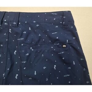 Travis Mathew Printed Golf Shorts Mens 34 Fish Boats Bird‎ Palms Pineapples